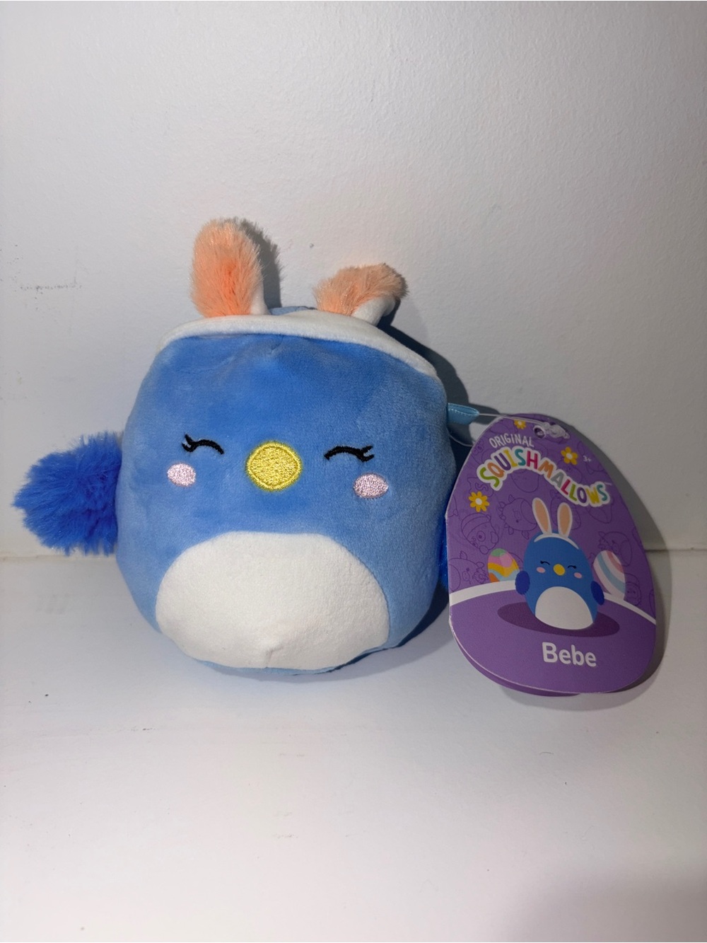 Original Squishmallows Bebe Bunny Ears the Blue Bird Easter 2024 4 inch mystery